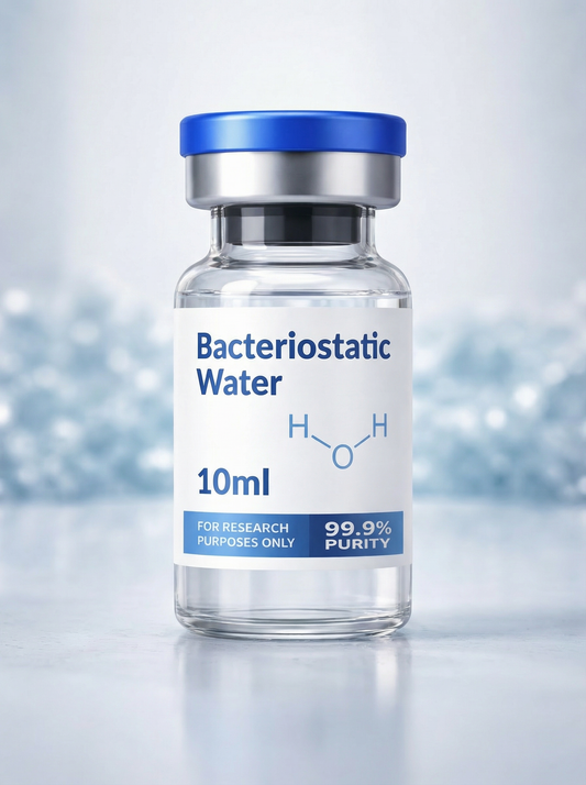 Bacteriostatic water 10ml vial — 0.9% benzyl alcohol peptide reconstitution diluent — OMNIPOTENT India